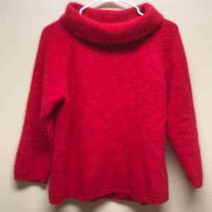 Red angora/lambswool sweater